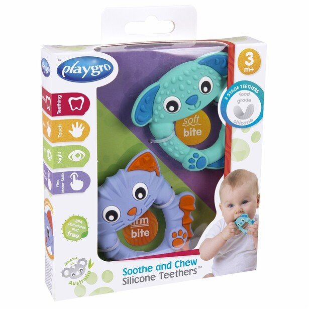 PLAYGRO - Soothe & Chew Silicone Teethers (10188759)