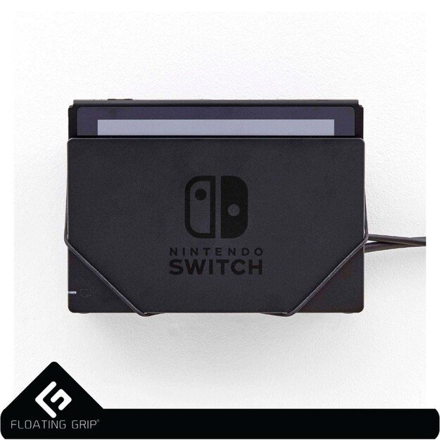 Nintendo Switch dock wall mount by FLOATING GRIP®, Black