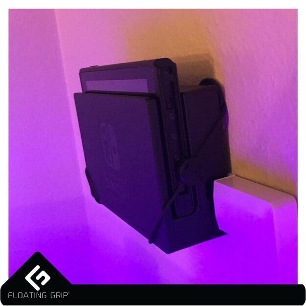 Nintendo Switch dock wall mount by FLOATING GRIP®, Black