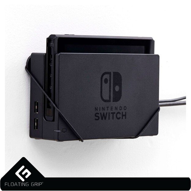 Nintendo Switch dock wall mount by FLOATING GRIP®, Black