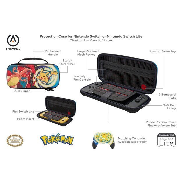 PowerA Protection Case for Nintendo Switch - Pokémon: Charizard vs. Pikachu Vort