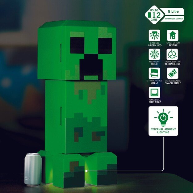 MINECRAFT FIGUAL CREEPER - MINI COOLER 8L