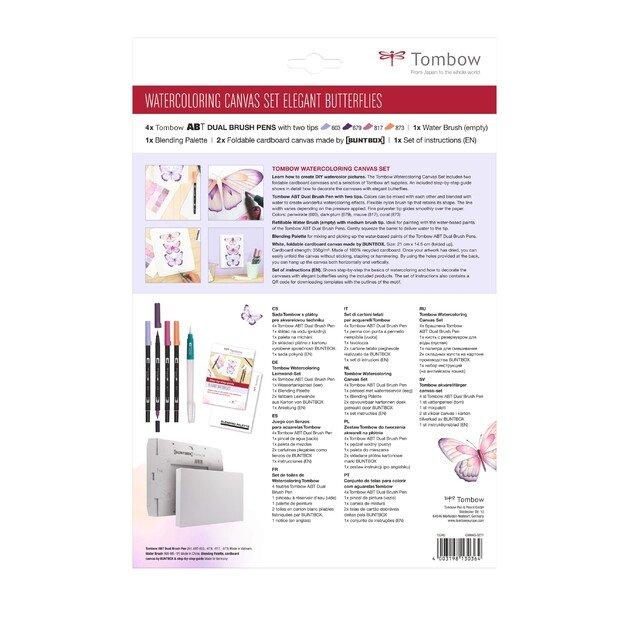 Tombow - Watercoloring Canvas set Butterflies