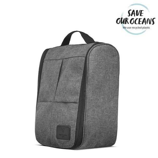 Vittorio - Hang-up Washbag in Grey