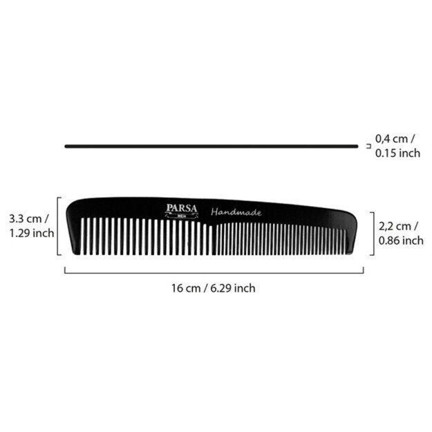 Parsa - Beauty Men Styling Comb Black