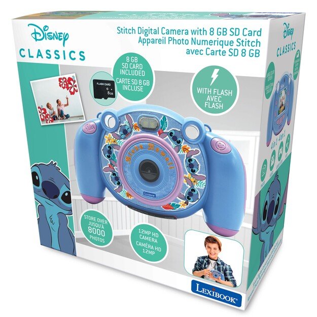 Lexibook - Disney - Stitch digital HD Camera with SD card (DJ080D)