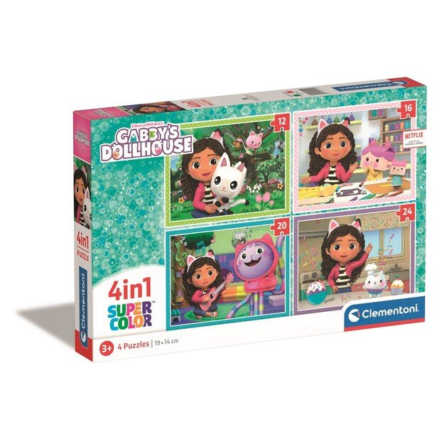 Clementoni - Gabby's Dollhouse - 4 in 1 Puzzle (21524)