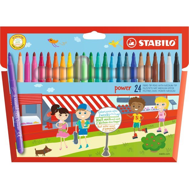 Stabilo - Power medium felt-tip pen (24 pcs) (208582)