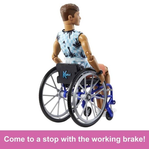 Barbie - Ken Doll With Wheelchair & Ramp (HJT59)