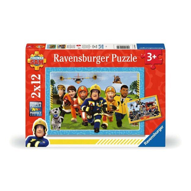 Ravensburger - Puzzle Fireman Sam Rescuers are coming 2x12p