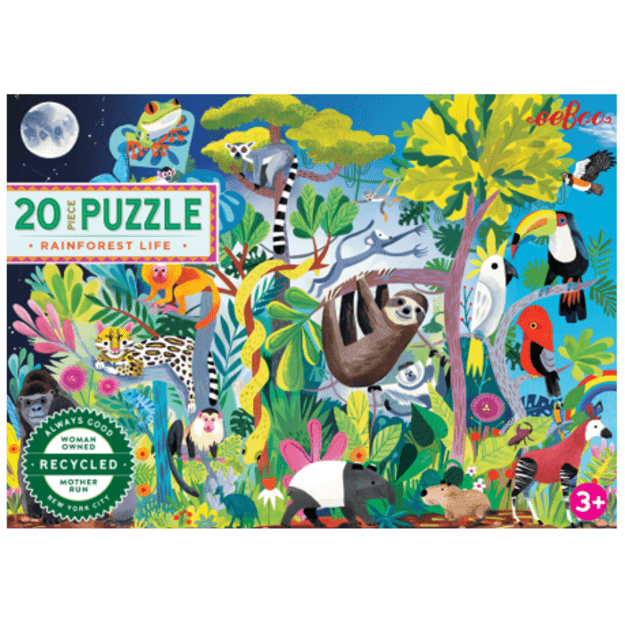 eeBoo - Puzzle 20 pcs - Rainforest Life