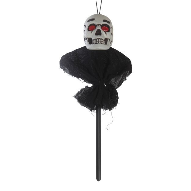 DGA - Skull w. red flash eyes on stick (7115034)