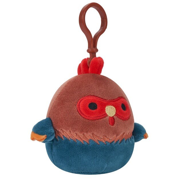 Squishmallows - Asst 9 cm P15 Clip On - Brown and Blue Rooster