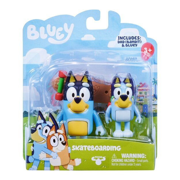 Bluey - S3 Figure 2-Pack - Skateboarding