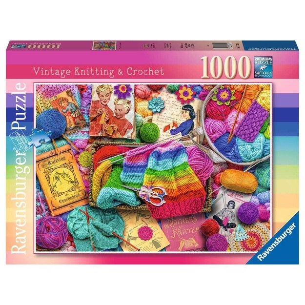 Ravensburger - Puzzle Vintage Knitting & Crochet 1000p