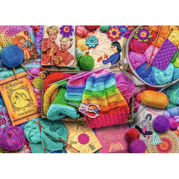 Ravensburger - Puzzle Vintage Knitting & Crochet 1000p