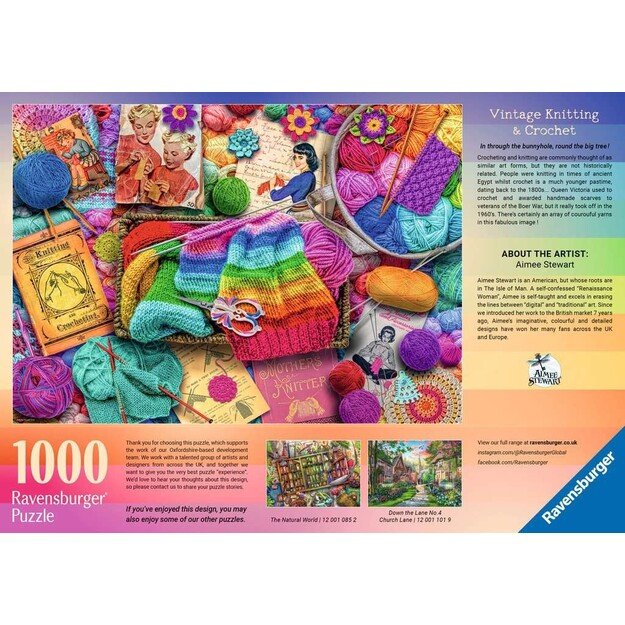 Ravensburger - Puzzle Vintage Knitting & Crochet 1000p