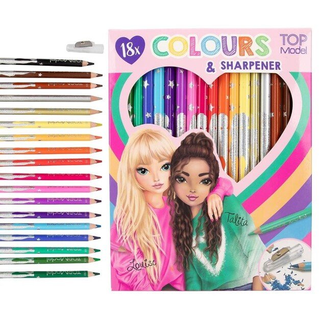 TOPModel - 18 Colouring Pencilswith sharpener - (0612215)