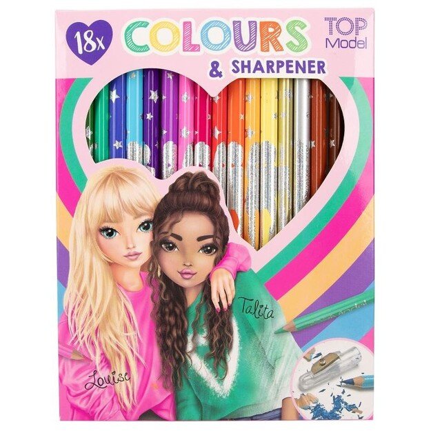 TOPModel - 18 Colouring Pencilswith sharpener - (0612215)