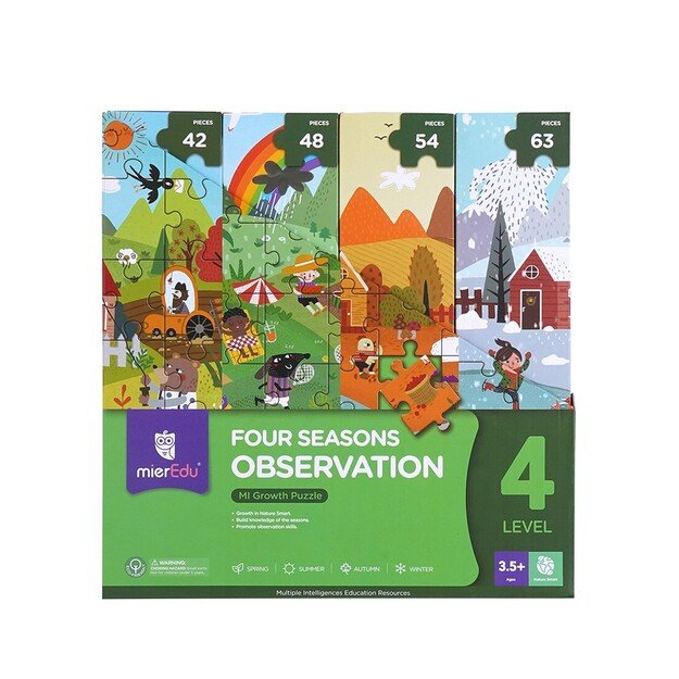 mierEdu - Puzzle 42-48-54-63 pcs - Level 4 - Four Seasons Observation - (ME644)