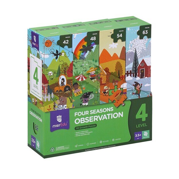 mierEdu - Puzzle 42-48-54-63 pcs - Level 4 - Four Seasons Observation - (ME644)