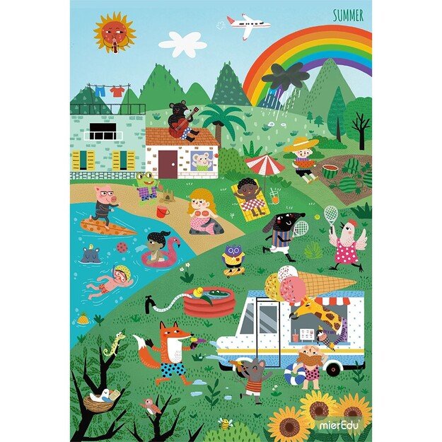 mierEdu - Puzzle 42-48-54-63 pcs - Level 4 - Four Seasons Observation - (ME644)