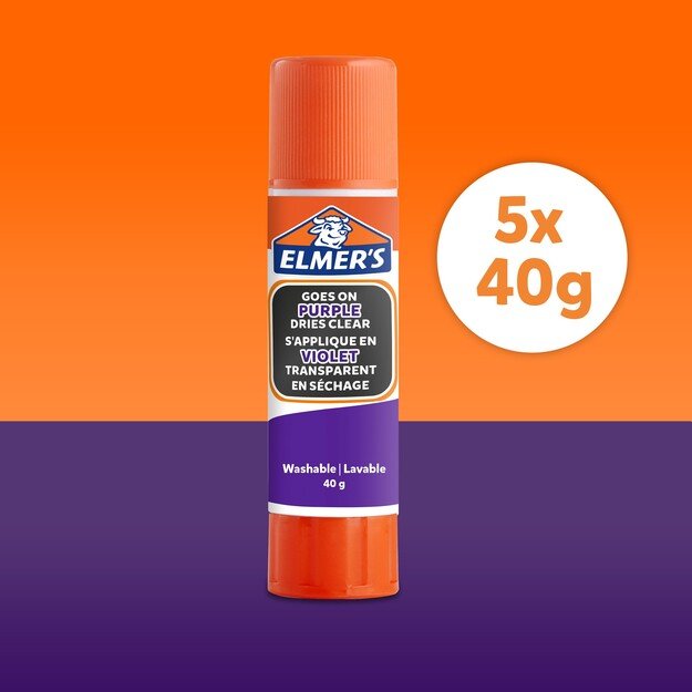 Elmer's - Disappearing Purple Glue stick 40 gram (5 pack) (2143884)