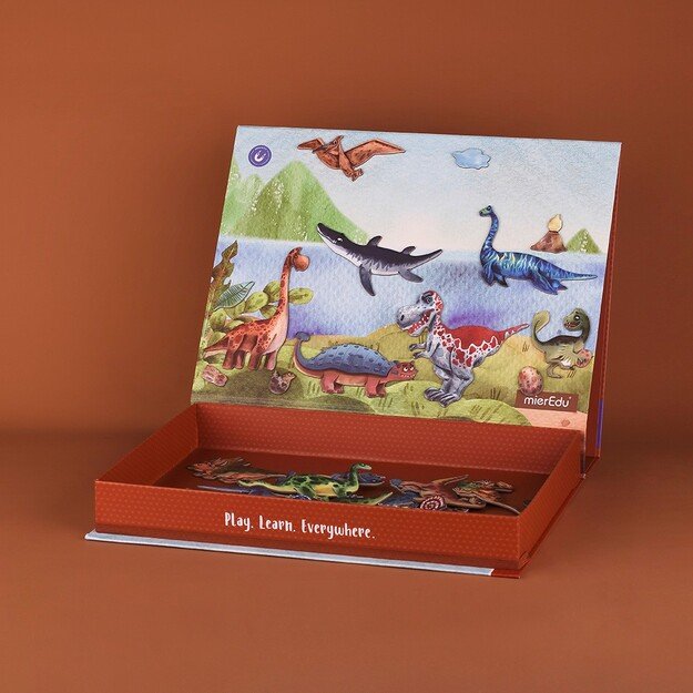 mierEdu - Magnetic Learning Box - All About Dinosaurs (Danish) - (ME098D)