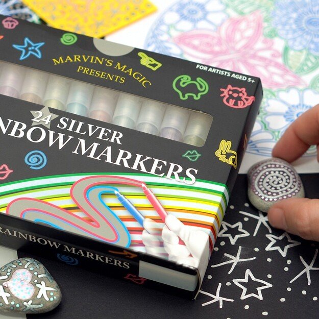 Marvins Magic - Silver Rainbow Markers - (MMART002)