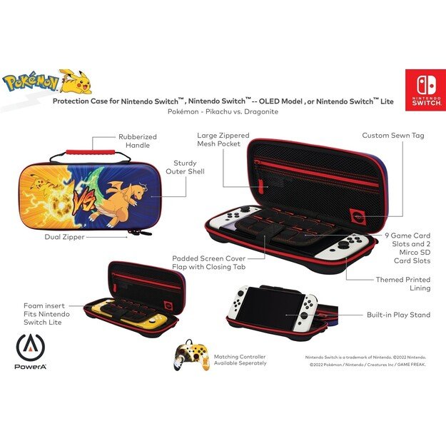 PowerA Protection Case - Pikachu Vs. Dragonit /Nintendo Switch