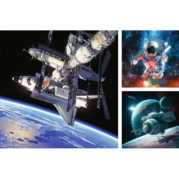 Ravensburger - Puzzle Space Adventure 3x49p