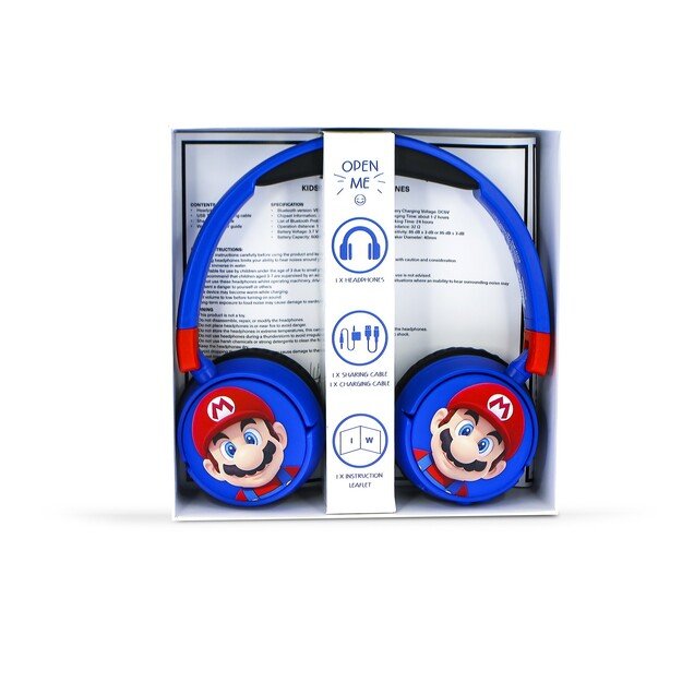 OTL - Super Mario Blue Kids Wireless Headphones