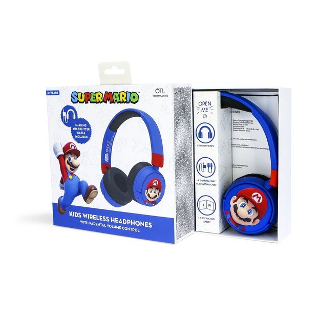 OTL - Super Mario Blue Kids Wireless Headphones