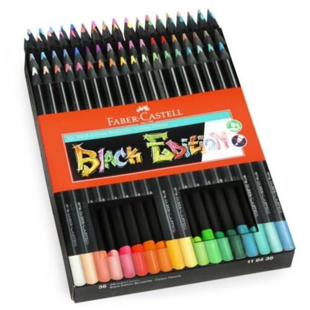 Faber-Castell - Black Edition Colour Pencils 36x