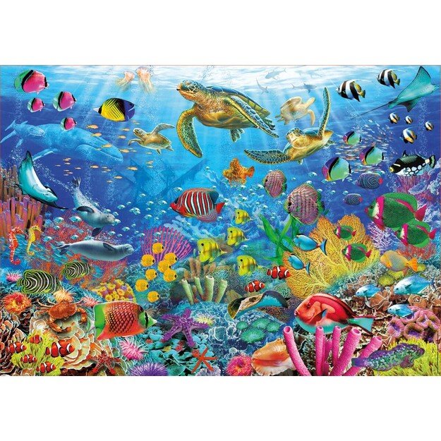 Educa - 1000 pcs - Tropical Fantasy Turtles Puzzle (80-19266)