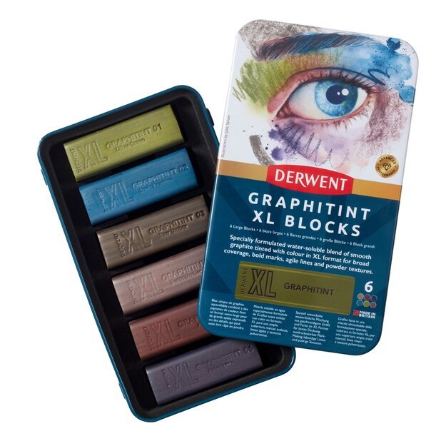 Derwent - Graphitint Xl Blocks Tin Of 6 (601055)