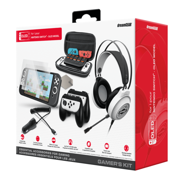 Dreamgear, Gamer'S Kit For Nintendo Switch - Oled Model, Black/White