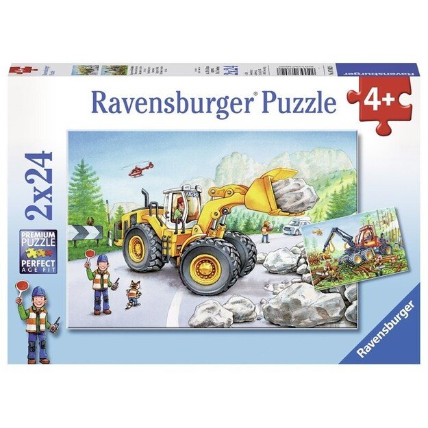 Ravensburger - Digger At Work 2x24p - 07802