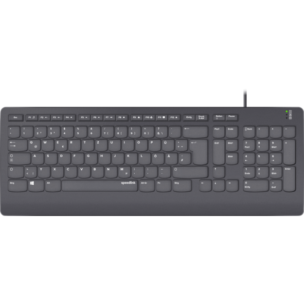 Speedlink - HI-GENIC Antibacterial Keyboard, black - DE Layout