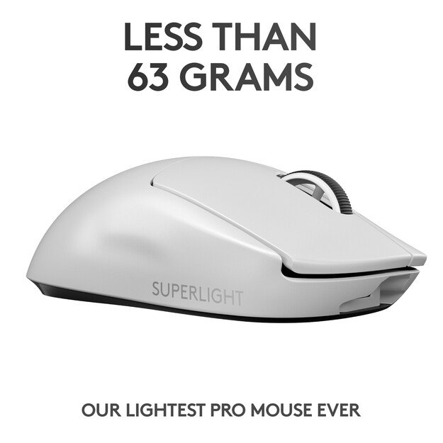 Logitech - PRO X SUPERLIGHT Wireless Gaming Mouse - WHITE