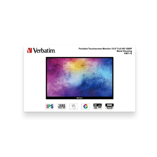 Verbatim - 15.6'' Portable Touchscreen Monitor Full HD 1080p