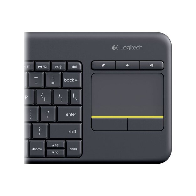 Logitech Wireless Touch Keyboard K400 Plus Black 