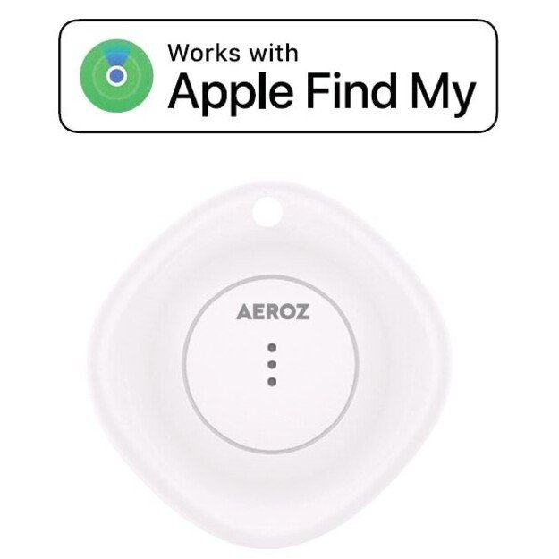 AEROZ - TAG-1000  White - Key finder for use with iPhone - Works with Apple Find My app