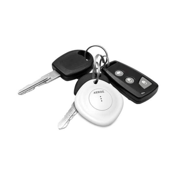 AEROZ - TAG-1000  White - Key finder for use with iPhone - Works with Apple Find My app