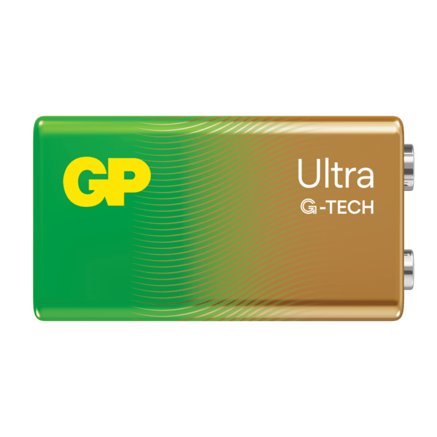 GP - Ultra Alkaline 9V Battery, 1604AU/6LF22, 1-Pack