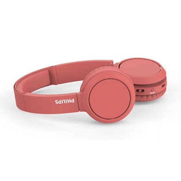 Philips Audio - On-ear Wireless Headphones - Red