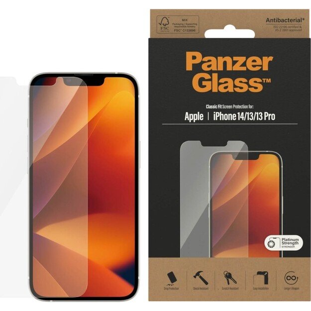 PanzerGlass - Screen Protector Apple iPhone 14 - 13 - 13 Pro - Classic Fit