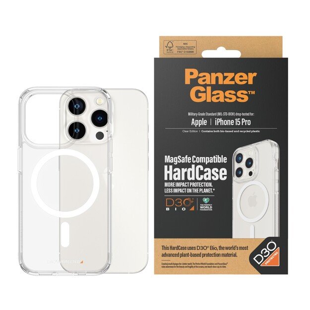 PanzerGlass - HardCase iPhone 15 Pro MagSafe Compatible with D3O