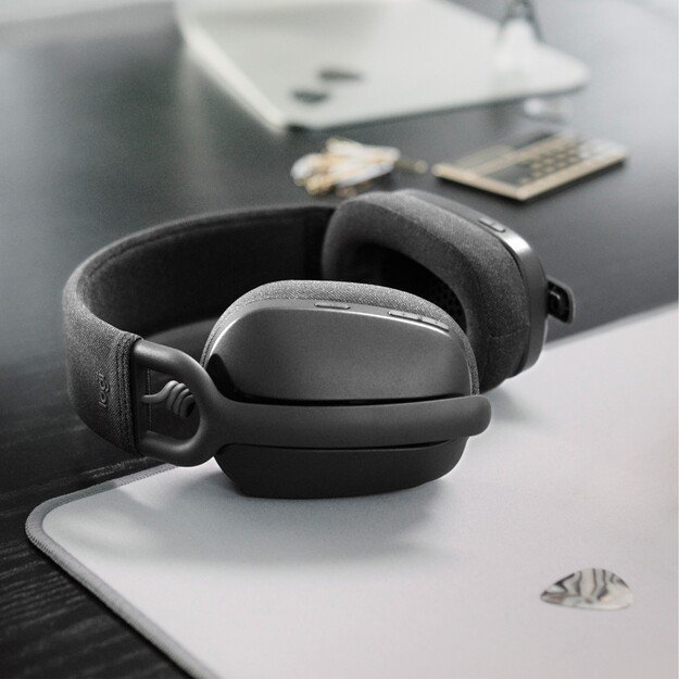 Logitech - Zone Vibe 100 Lightweight Wireless Over Ear Headphones - Noise Canceling Microphone - GRAPHITE