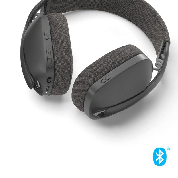 Logitech - Zone Vibe 100 Lightweight Wireless Over Ear Headphones - Noise Canceling Microphone - GRAPHITE